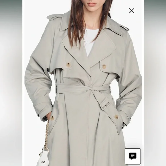 Sandro Classic Jacob Trench Coat NWT - Picture 4 of 8